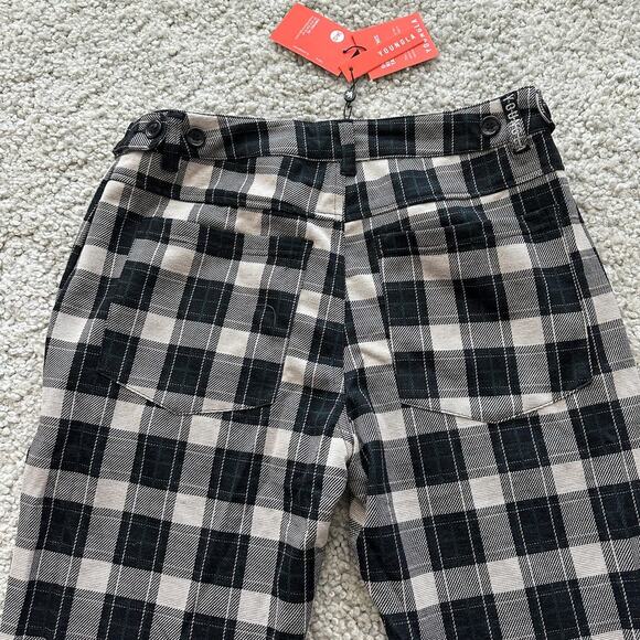 Men's YoungLA Dapper Dress Pants 34x32 BlackPlaid, NWT - Picture 9 of 12